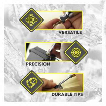 SE Stone Setting Prong and Bezel Set, Set of 3 Jewelry Stone Setting Tools, Jewelry Stone Prong Pusher, Durable Tips, Ergonomic Wooden Handles