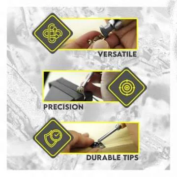 SE Stone Setting Prong and Bezel Set, Set of 3 Jewelry Stone Setting Tools, Jewelry Stone Prong Pusher, Durable Tips, Ergonomic Wooden Handles