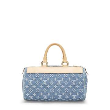 Louis Vuitton, Pre-Loved Blue Monogram Denim Neo Speedy, Blue