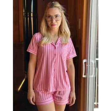 Ekouaer Women's Button-Down Pajama Set for Comfortable Nights