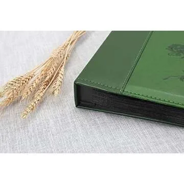 Artmag Photo Picutre Album 4x6 500 Photos, Extra Large Capacity Leather Cover Wedding Family Photo Albums Holds 500 Horizontal and Vertical 4x6 Photos(Dark Green), 500 Pockets