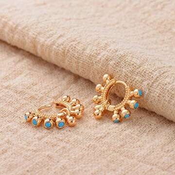 Fettero Gold Huggie Hoop Earrings - Hypoallergenic Beauty