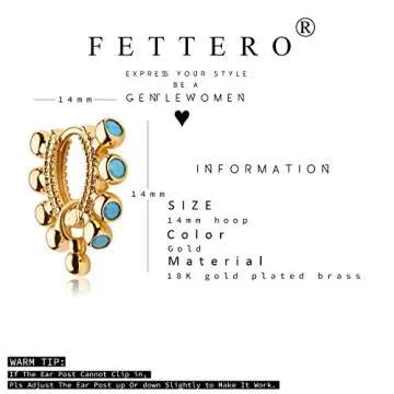 Fettero Gold Huggie Hoop Earrings - Hypoallergenic Beauty