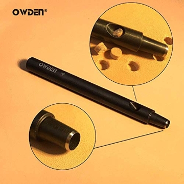 OWDEN Professional 13-Piece Leather Hole Punch Set for Crafts