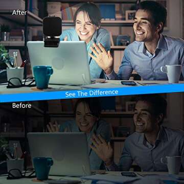 Aulynp Magnetic Video Conference Lighting Kit, Laptop Computer Monitor LED Video Light 6500K Dimmabl...