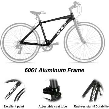 Hiland Hybrid Bike - Urban Commuter for Adults