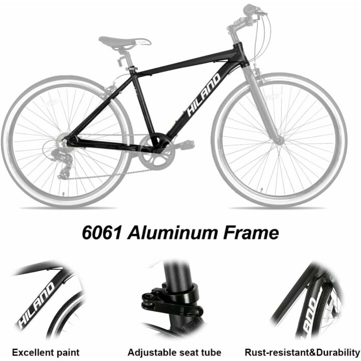 Hiland Hybrid Bike - Urban Commuter for Adults