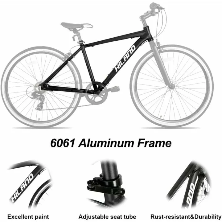Hiland Hybrid Bike - Urban Commuter for Adults