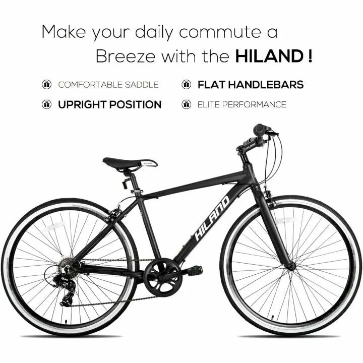 Hiland Hybrid Bike - Urban Commuter for Adults
