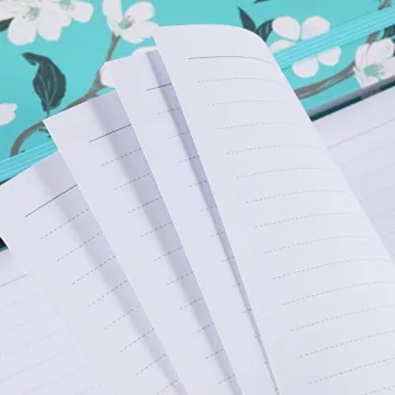 Teal Floral Journal - Premium Thick Paper, Hardcover Notebook