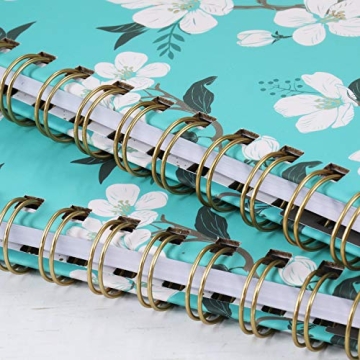 Teal Floral Journal - Premium Thick Paper, Hardcover Notebook