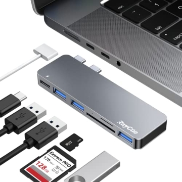 RayCue USB C Hub Multiport Adapter for MacBook Pro Air