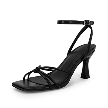 LAICIGO Women's Square Open Toe Heeled Sandals: Stylish Comfort for Every Occasion