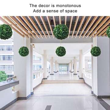 Ochine Topiary Ball Artificial Outdoor Boxwood Decorative Balls Artificial Plant Faux Topiary Ball H...