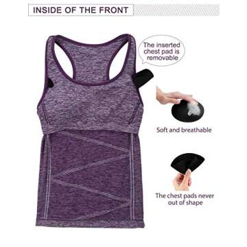 Disbest Women's Stretchy Quick Dry Yoga Tank Top