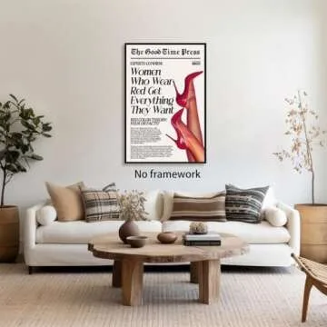 Trendy Red High Heel Wall Art for Girly Bedroom Decor