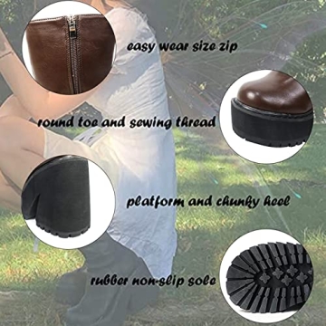 AMINUGAL Stylish Wedge Heel Ankle Boots for Women