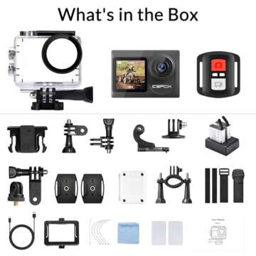 icefox Action Camera 4K 60FPS 20MP,131FT Underwater with EIS,5XZoom,App Support Video&Photo Editing,Waterproof Camera WiFi Remote Control for Cycling, Swimming, and Diving