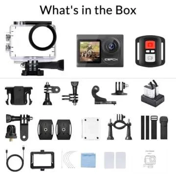 icefox Action Camera 4K 60FPS 20MP,131FT Underwater with EIS,5XZoom,App Support Video&Photo Editing,Waterproof Camera WiFi Remote Control for Cycling, Swimming, and Diving