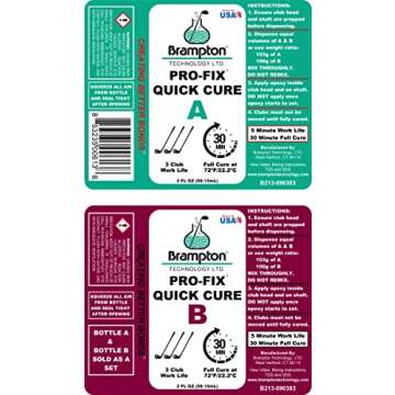 Brampton PRO-FIX Quick Cure Golf Epoxy - 30 Min Repair Kit