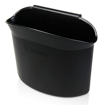 ZONETECH Portable Hanging Mini Car Garbage Can - Premium Quality Trash Can for Cars, Office, Home