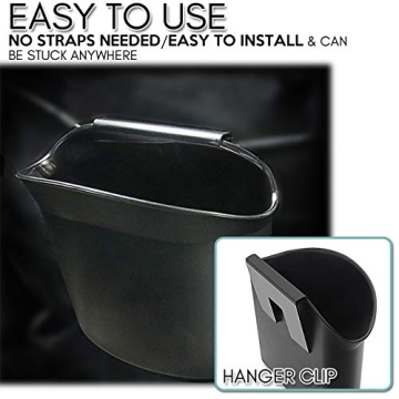 ZONETECH Mini Car Garbage Can - Sleek & Portable