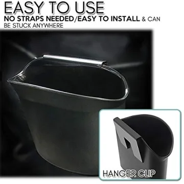 ZONETECH Mini Car Garbage Can - Sleek & Portable