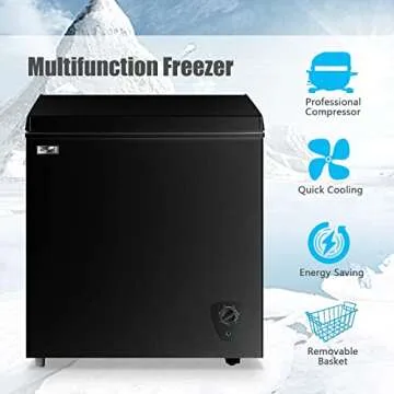 5.0 Cubic Feet Deep Chest Freezer for Home & Office