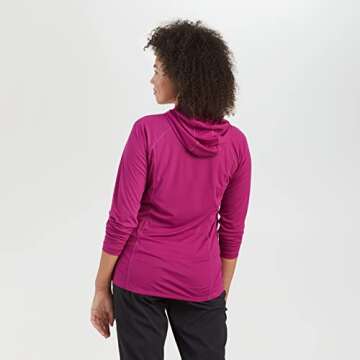 Outdoor Research Women's Echo Hoodie – Quick Drying Active Hooded Sweatshirt Fuchsia