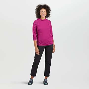 Outdoor Research Women's Echo Hoodie – Quick Drying Active Hooded Sweatshirt Fuchsia