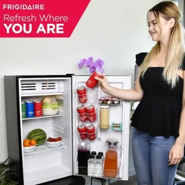 Compact Frigidaire Mini Fridge - 3.2 Cu Ft Stainless Steel