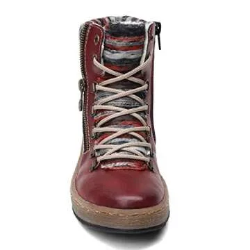 Rieker Z6741 Felicitas 41 Wine/Rot/Grau/Basalt EU 39 (US Women's 8) M