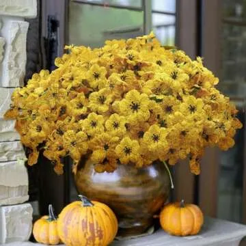 Satefello UV Resistant Outdoor Artificial Flowers Bundles