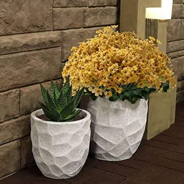 Satefello UV Resistant Outdoor Artificial Flowers Bundles