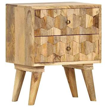 Matalde 15.7"x11.8" Solid Mango Wood Nightstand
