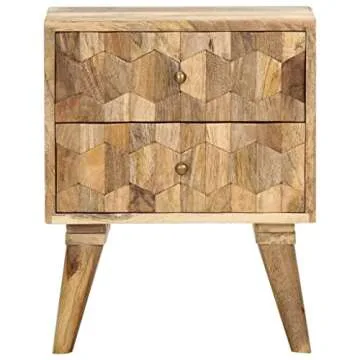 Matalde 15.7"x11.8" Solid Mango Wood Nightstand