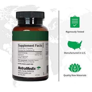 NutraMedix Magnesium Malate Energy Supplements - Bioavailable Magnesium for Sleep, Immune Support & ...