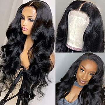 Hedy Body Wave Lace Front Wigs Human Hair Pre Plucked with Baby Hair Glueless 180% Density 10A Lace ...