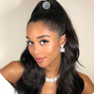 Stylish Western Ponytail Holders with Turquoise Beads