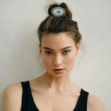 Stylish Western Ponytail Holders with Turquoise Beads