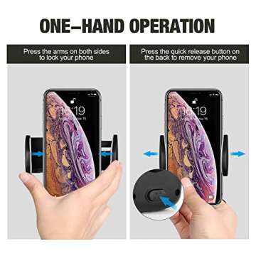 CD Slot Car Phone Mount, Universal CD Slot & Air Vent Phone Holder Hands-Free CD Player Car Cradle Vehicle Mount for iPhone 14 13 12 11 Pro Max XS XR SE Galaxy S23 S22 S21 S20 S10 Android Phones