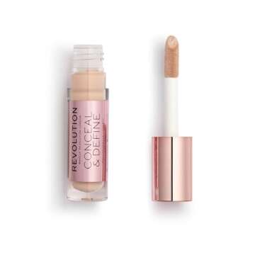 Revolution Beauty, Conceal & Define Concealer, Full Coverage & Lightweight, Long-Lasting Matte Finis...
