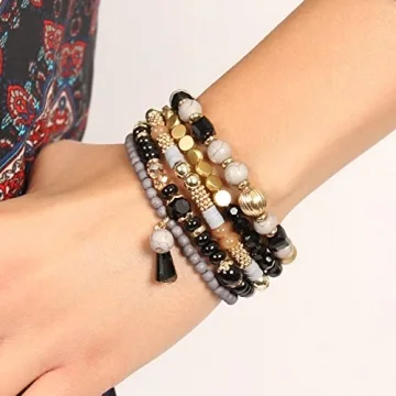 Stylish RIAH FASHION Stackable Beaded Bracelets