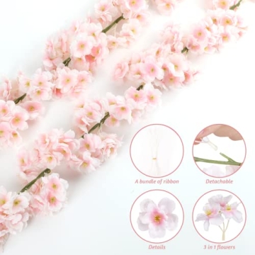 Elegant Cherry Blossom Garland for Weddings and Decor