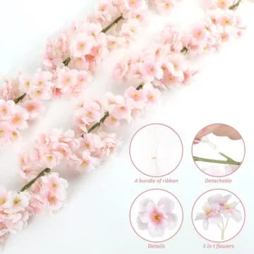 Elegant Cherry Blossom Garland for Weddings and Decor