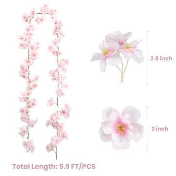 Elegant Cherry Blossom Garland for Weddings and Decor