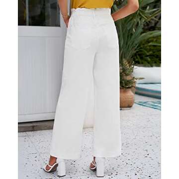 GRAPENT Women's Jeans for Women High Waisted Bootcut Jeans for Women High Waisted Womens Baggy Jeans High Rise Bootcut Jeans for Women Color Brilliant White Size 8 Size 10