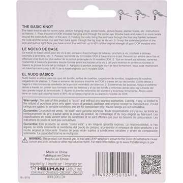 OOK 15 ft. Invisible Hanging Wire, 50 lbs. Capacity, Self Tying Wires, Ideal for Picture Hanging and Planters