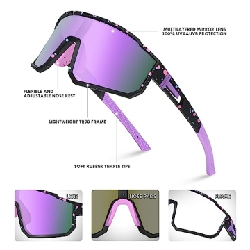 MVPTGRS Youth Sport Sunglasses for Ages 8-14