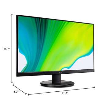 Acer 23.8” Full HD (1920 x 1080) Computer Monitor with AMD Radeon FreeSync Technology, 75Hz, 1ms (VRB) (HDMI Port 1.4 & VGA Port) K242HYL Hbi